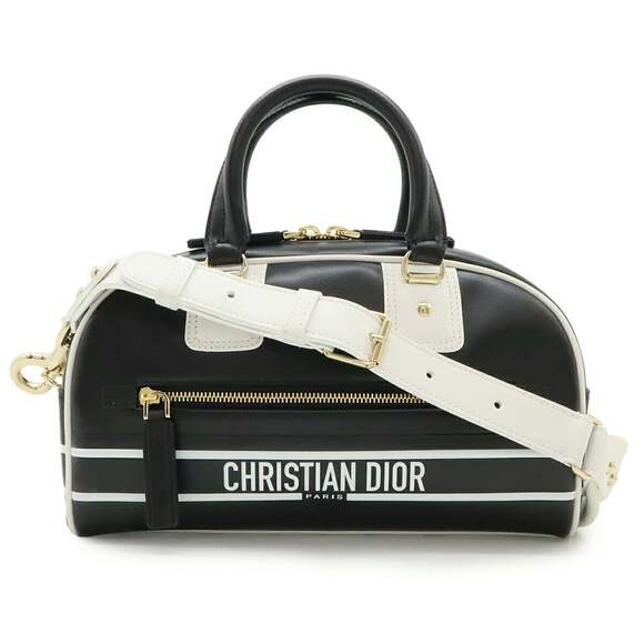 CHRISTIAN DIOR Black Leather Shoulder Bag - Picture 2 of 10